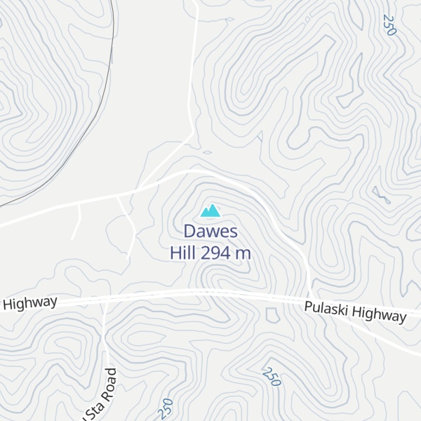 Map of Dawes Hill