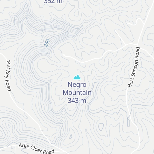 Map of Negro Mountain