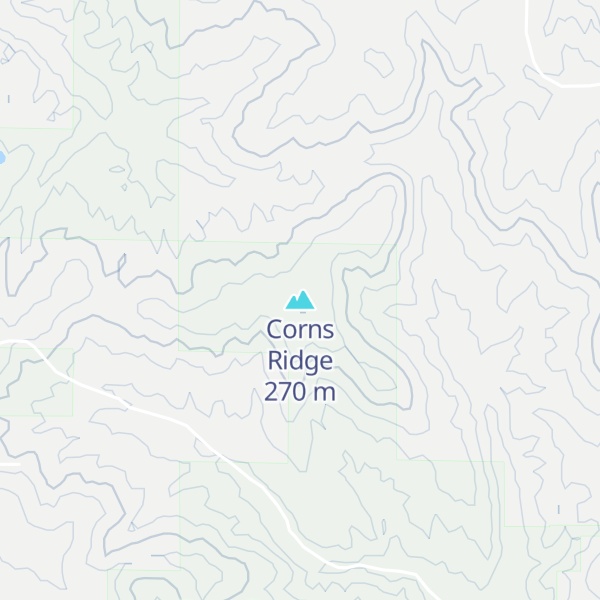 Map of Corns Ridge