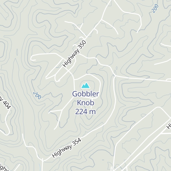 Map of Gobbler Knob