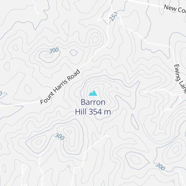 Map of Barron Hill