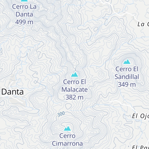 Map of Cerro El Malacate