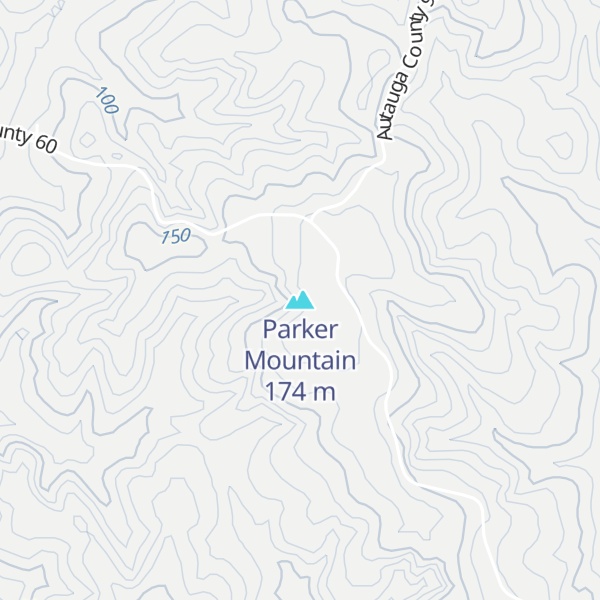Map of Parker Mountain
