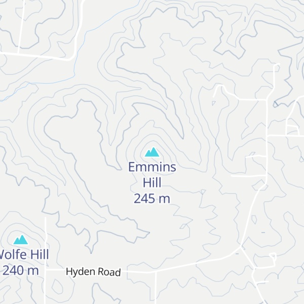 Map of Emmins Hill