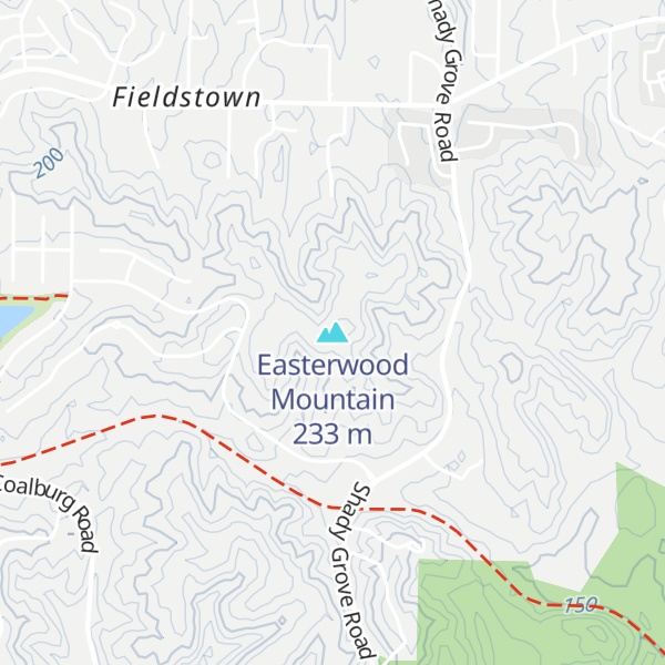 Map of Easterwood Mountain