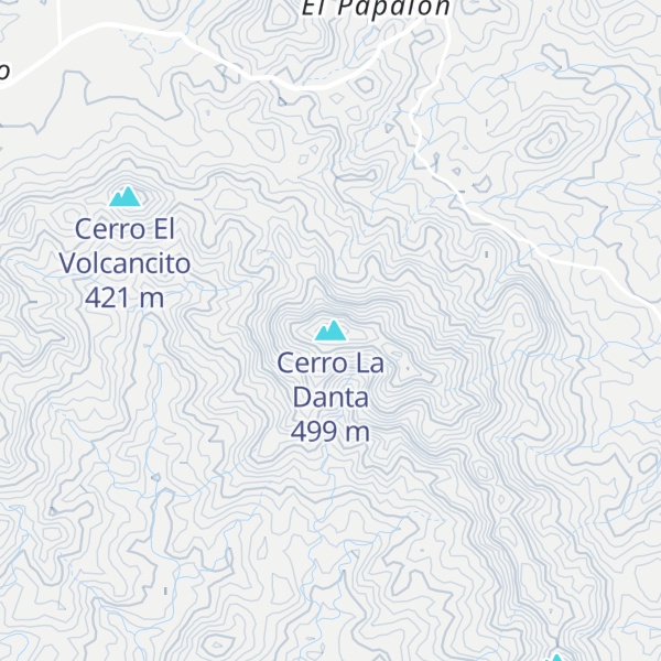 Map of Cerro La Danta