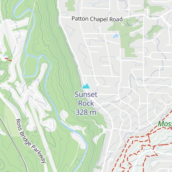 Map of Sunset Rock