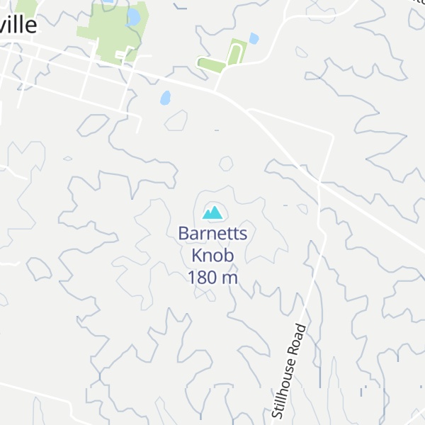 Map of Barnetts Knob