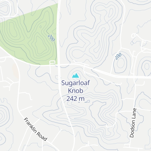 Map of Sugarloaf Knob