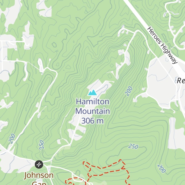 Map of Hamilton Mountain