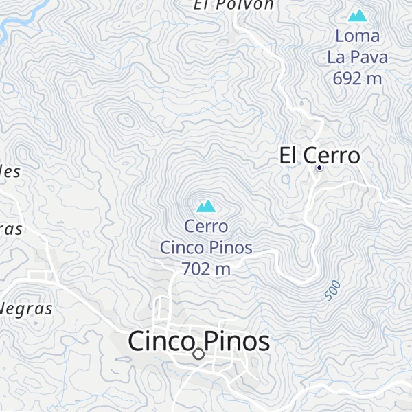Map of Cerro Cinco Pinos