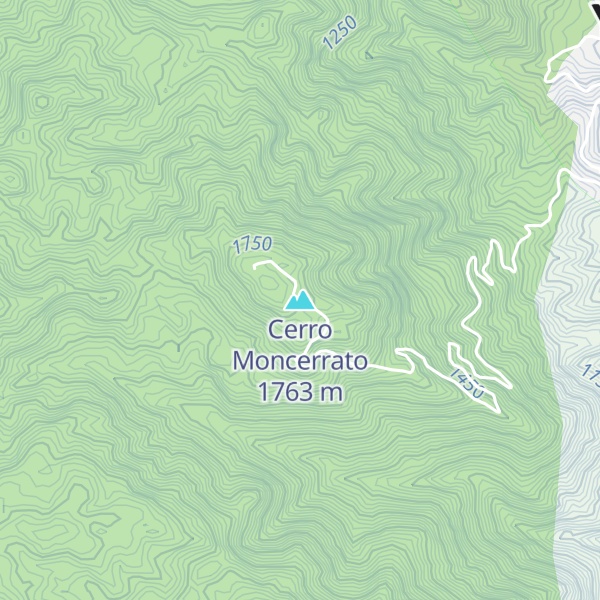 Map of Cerro Moncerrato