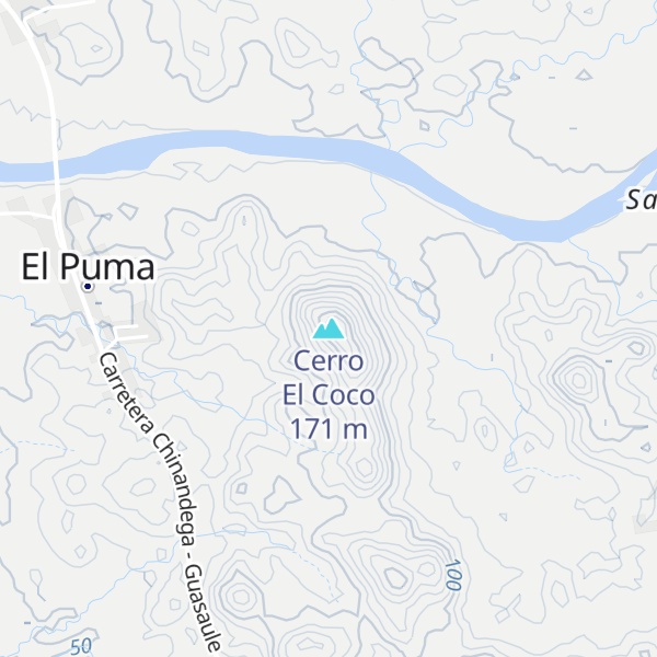 Map of Cerro El Coco