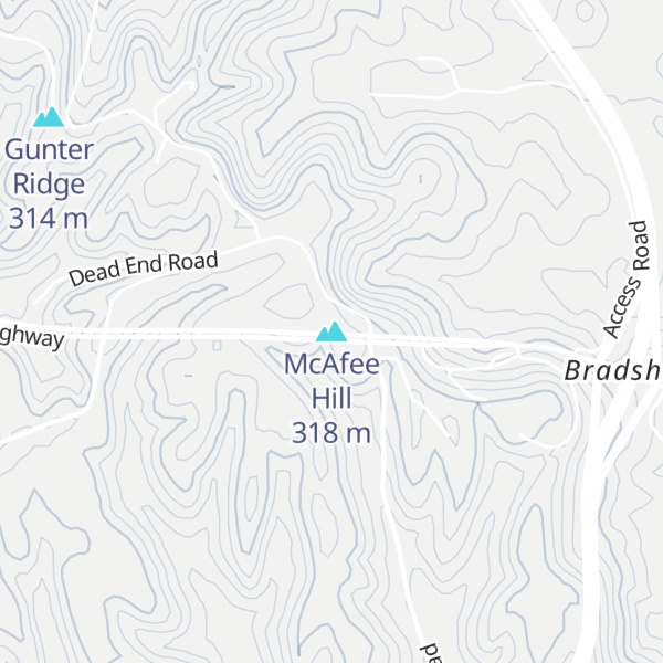 Map of McAfee Hill
