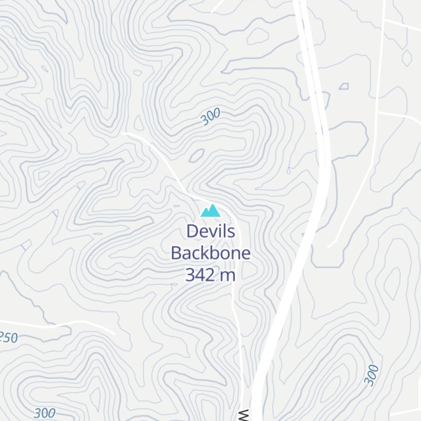 Map of Devils Backbone