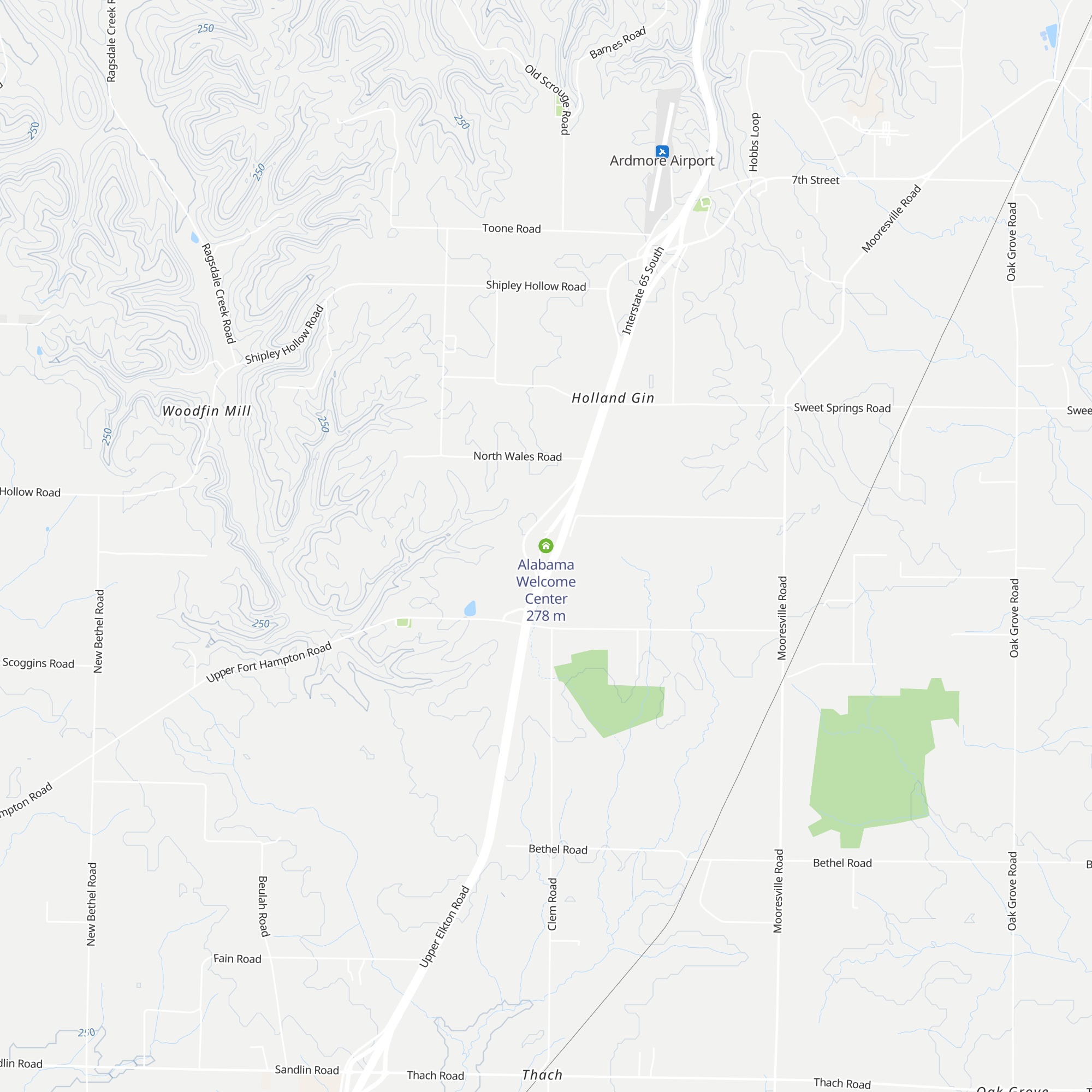 Alabama Welcome Center map