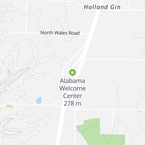 Map of Alabama Welcome Center