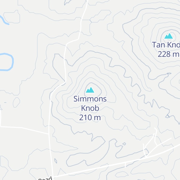 Map of Simmons Knob