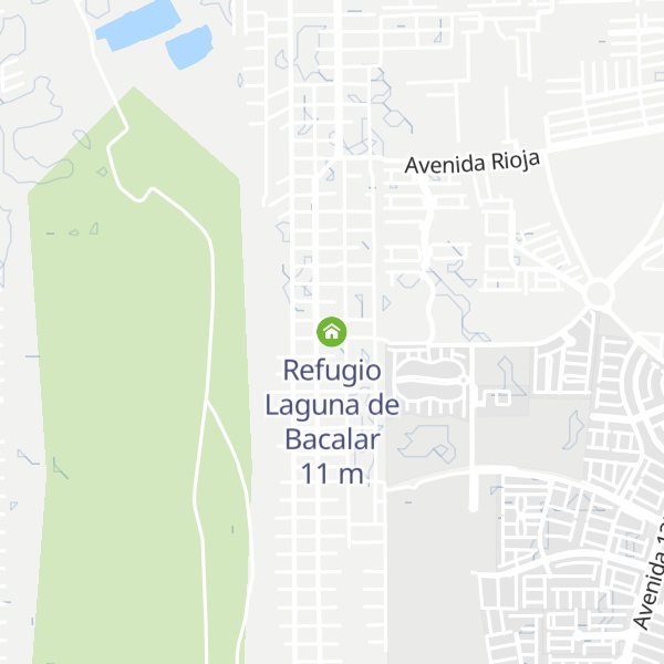 Map of Refugio Laguna de Bacalar