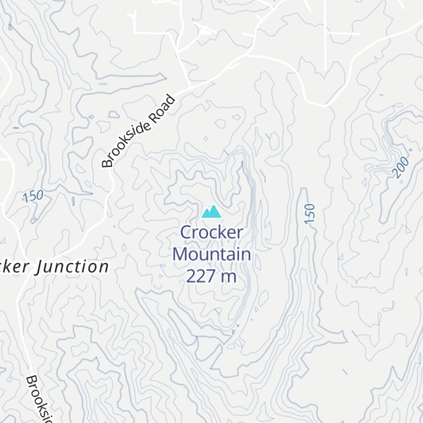 Map of Crocker Mountain