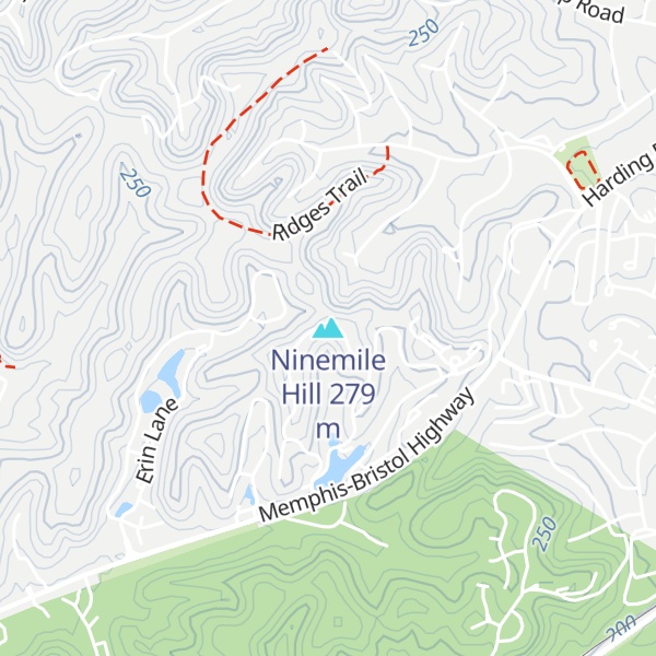 Map of Ninemile Hill