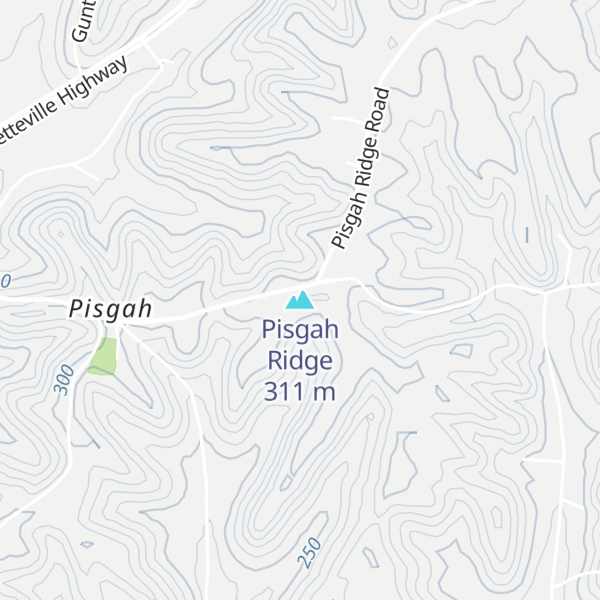 Map of Pisgah Ridge