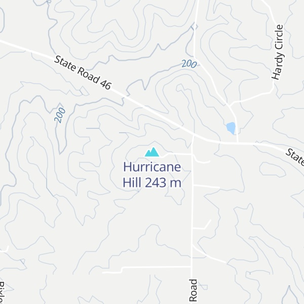 Map of Hurricane Hill