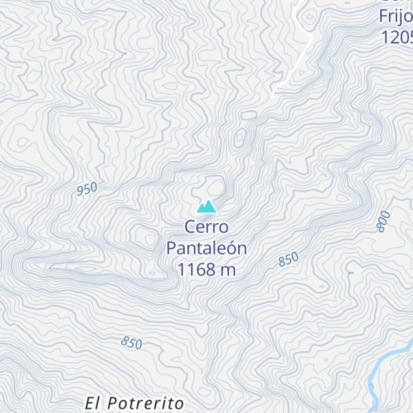 Map of Cerro Pantaleón