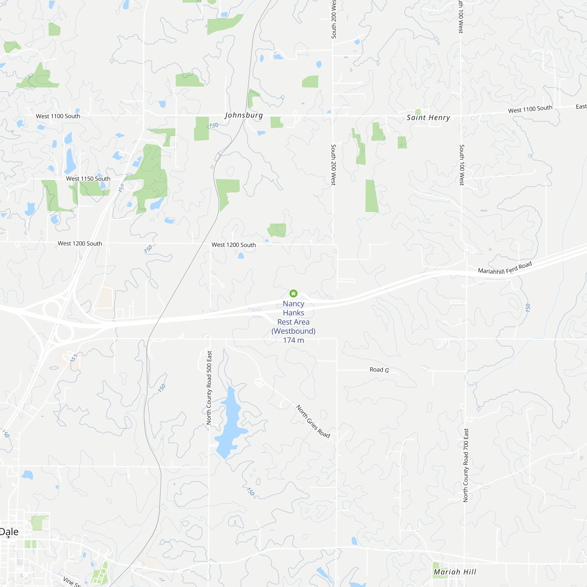 Nancy Hanks Rest Area (Westbound) map