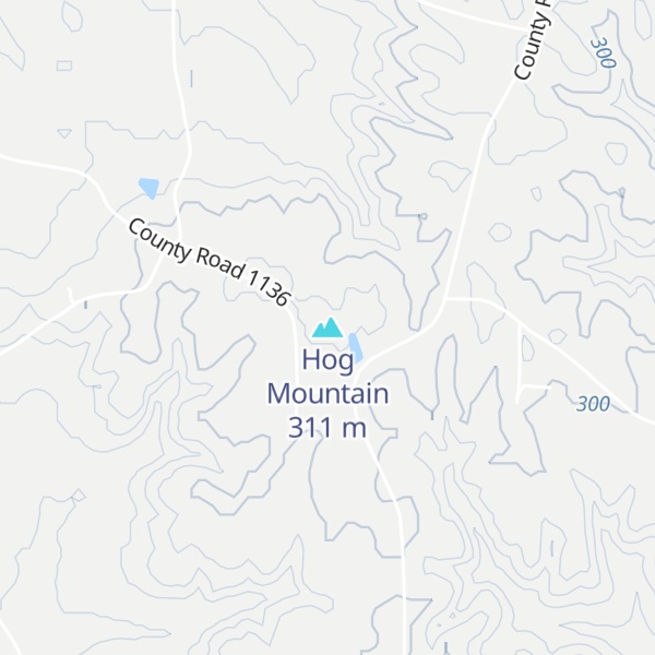 Map of Hog Mountain