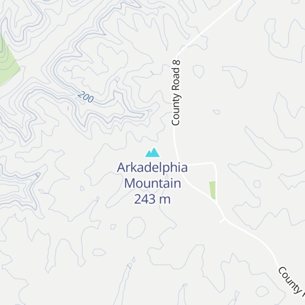 Map of Arkadelphia Mountain