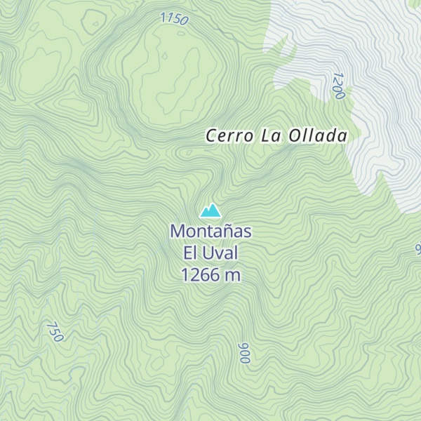 Map of Montañas El Uval