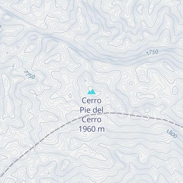 Map of Cerro Pie del Cerro