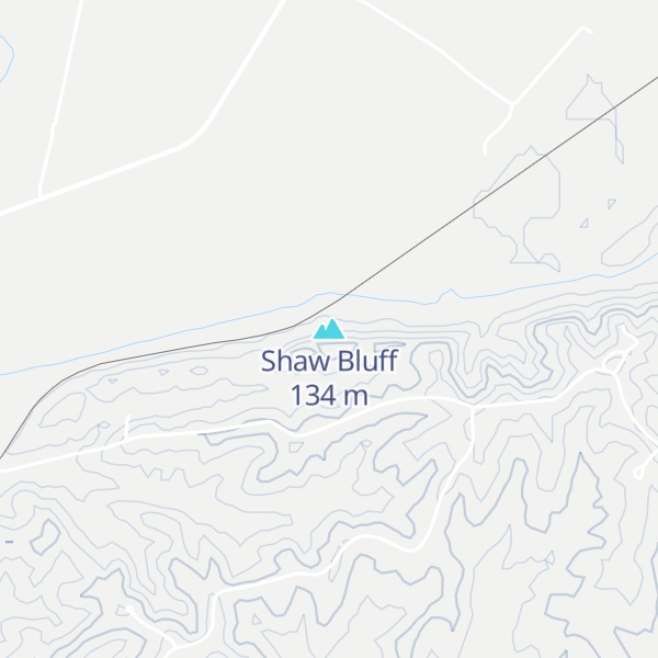 Map of Shaw Bluff
