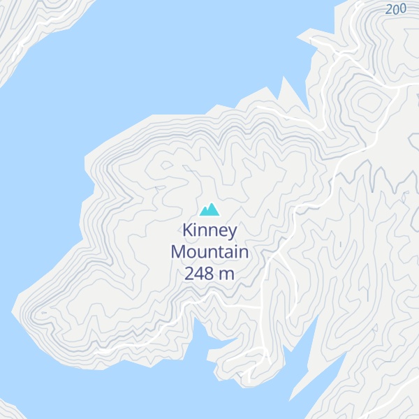 Map of Kinney Mountain