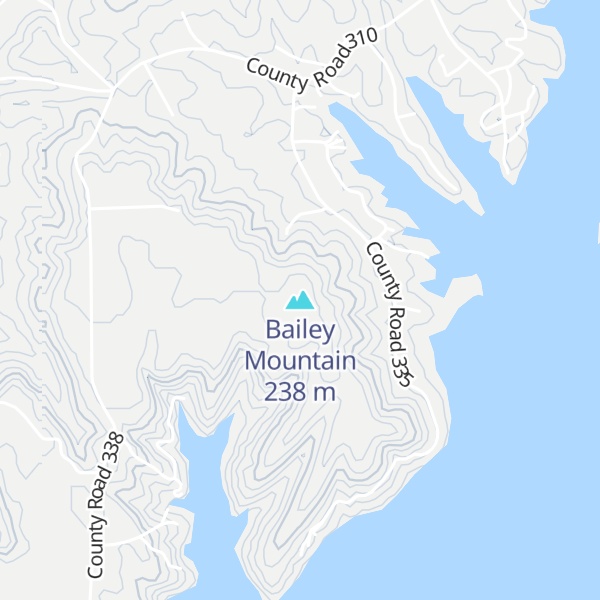 Map of Bailey Mountain