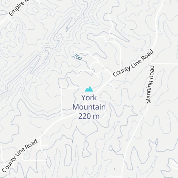 Map of York Mountain