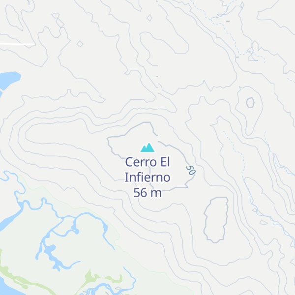 Map of Cerro El Infierno