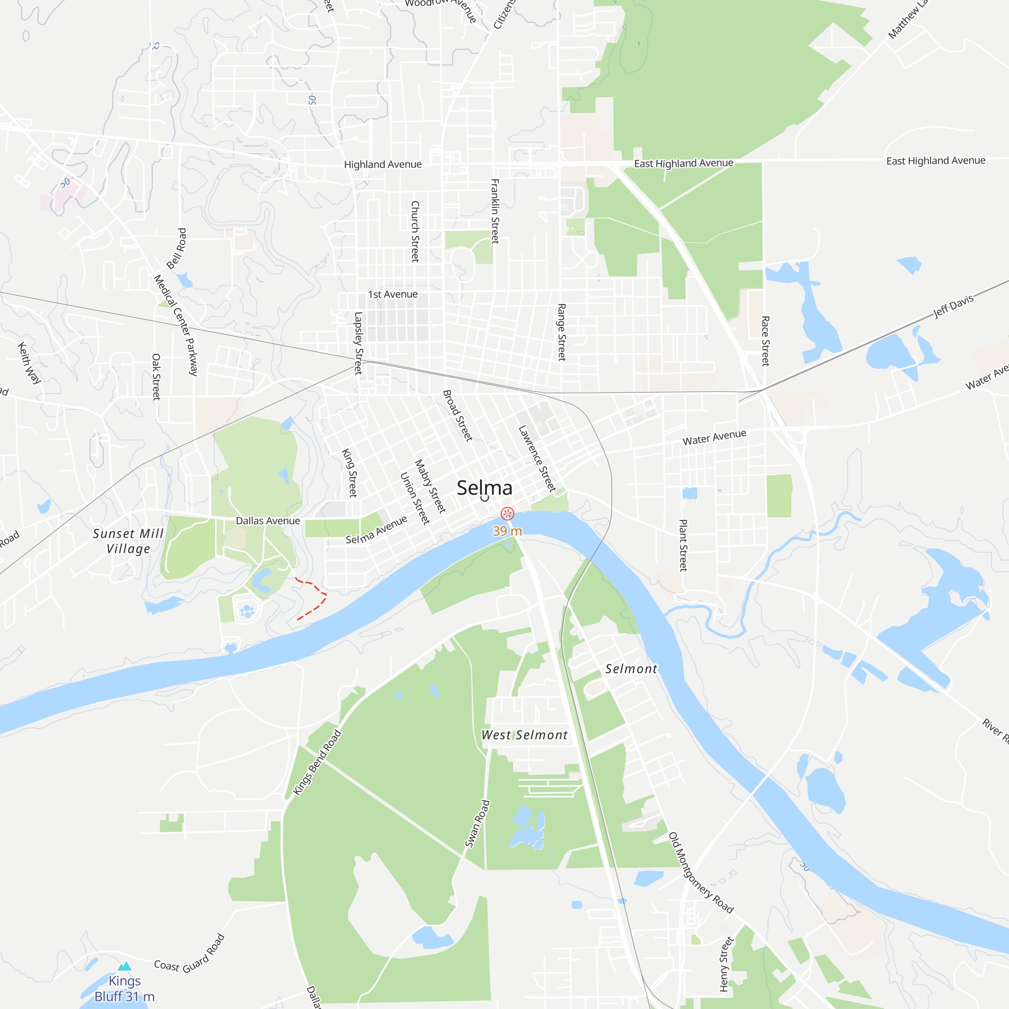 Selma Interpretive Center map
