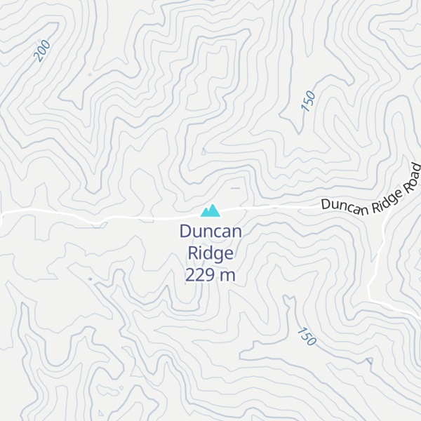 Map of Duncan Ridge