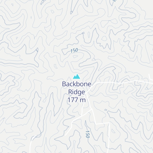 Map of Backbone Ridge
