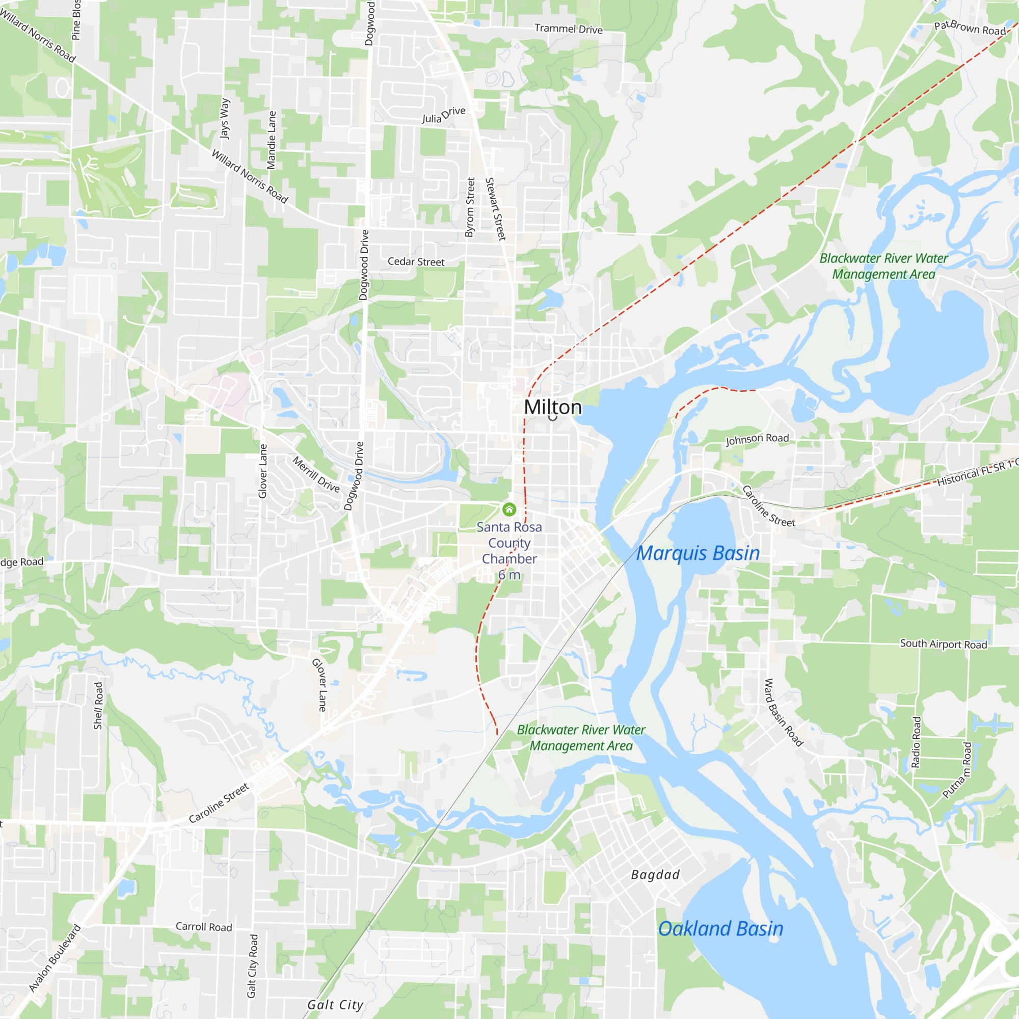 Santa Rosa County Chamber map