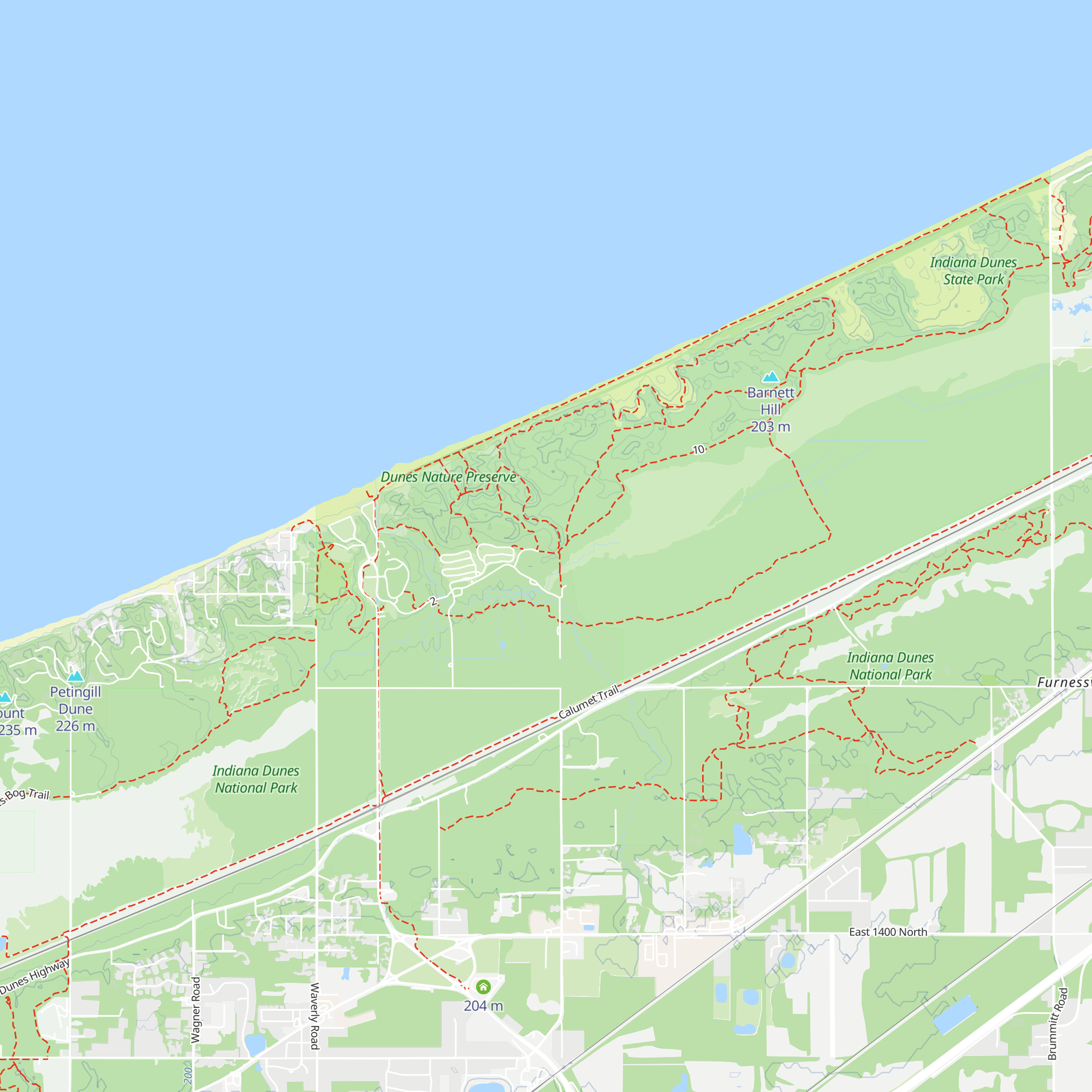Dunes Nature Center map