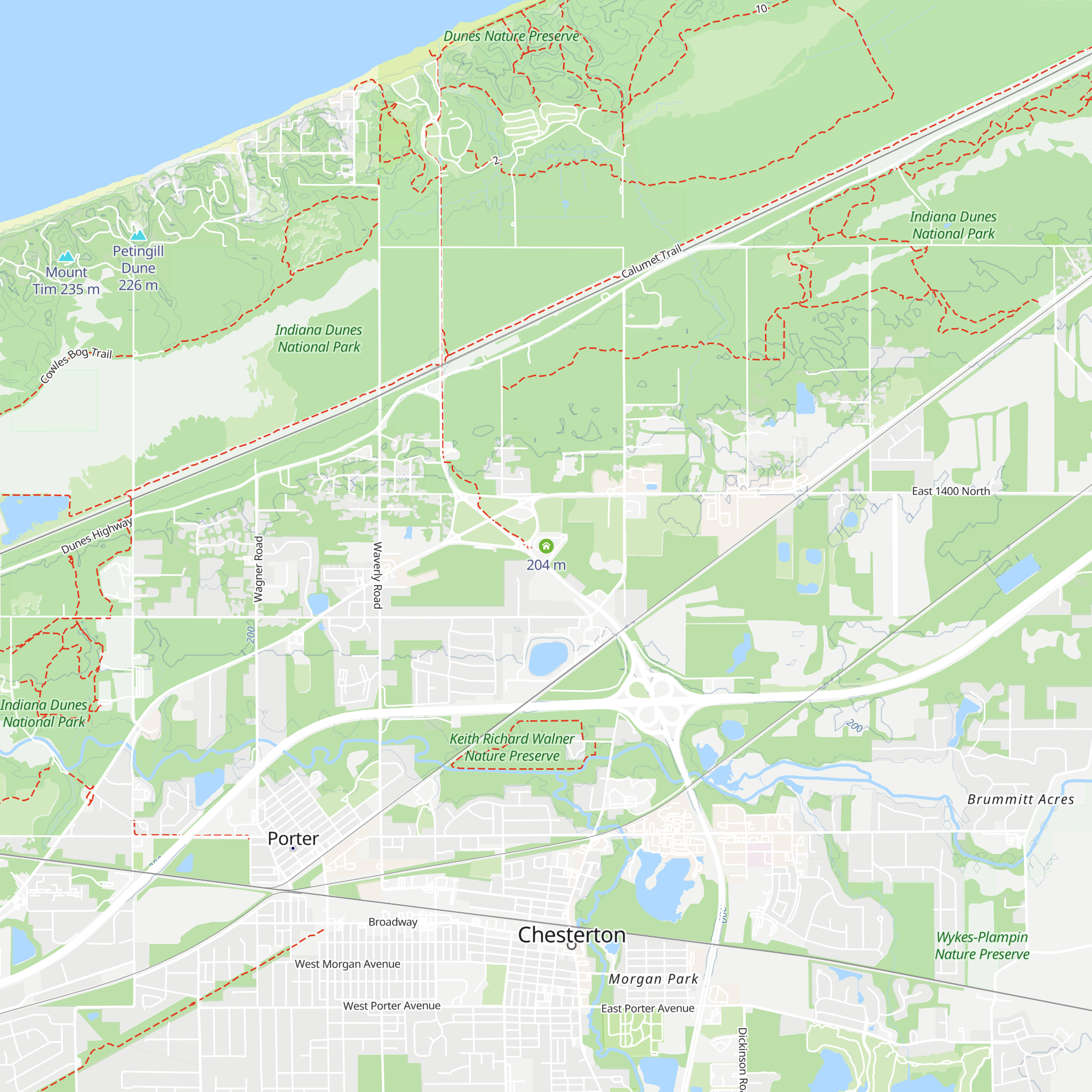Indiana Dunes Visitor Center map