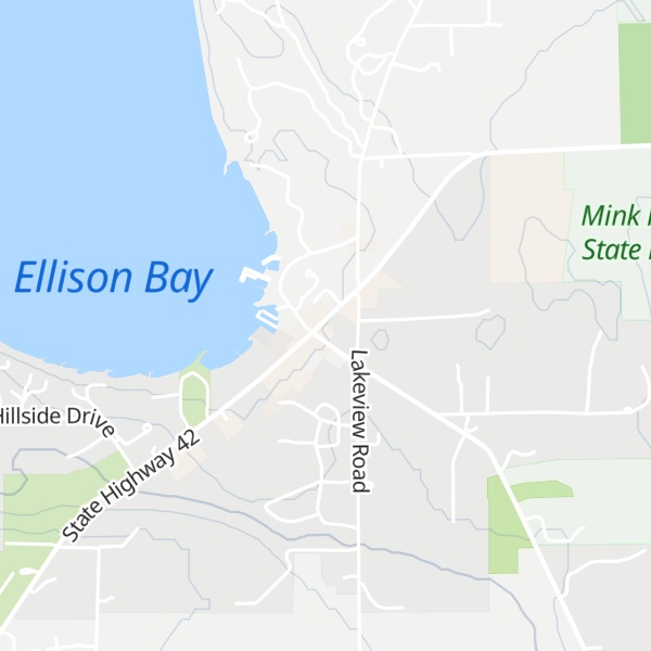 Map of Door County North Welcome Center