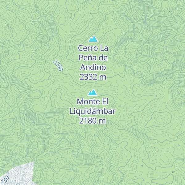 Map of Monte El Liquidámbar