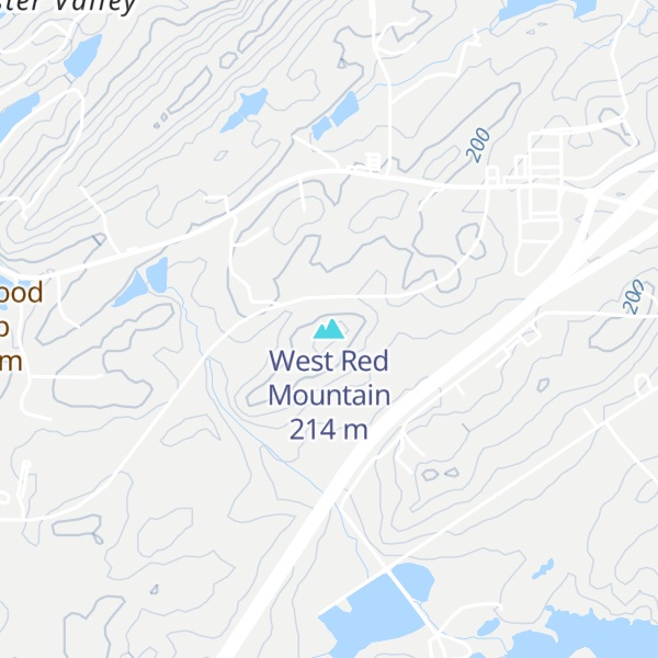 Map of West Red Mountain