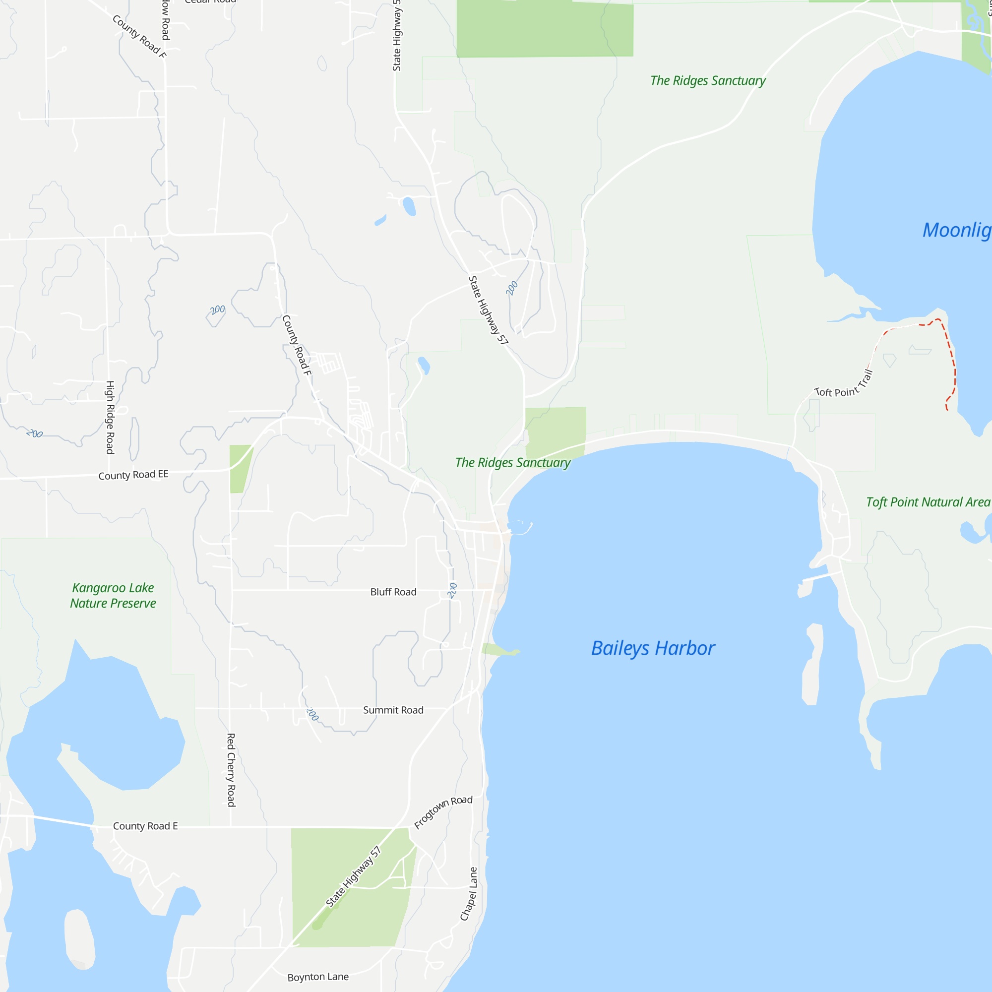 The Ridges Sanctuary Nature Center map