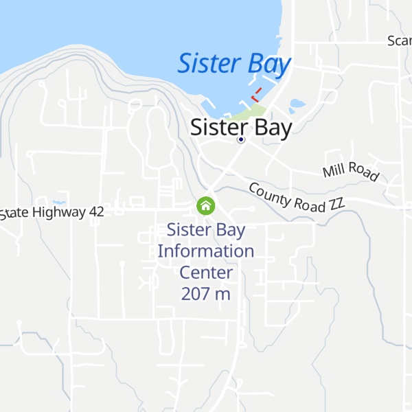 Map of Sister Bay Information Center