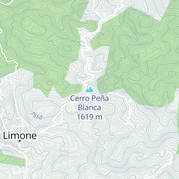 Map of Cerro Peña Blanca